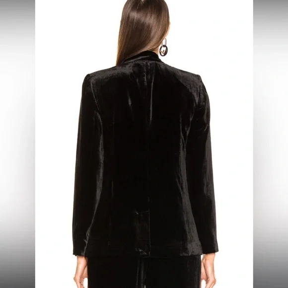 FRAME Velvet Neck Tie Blazer - Picture 15 of 16